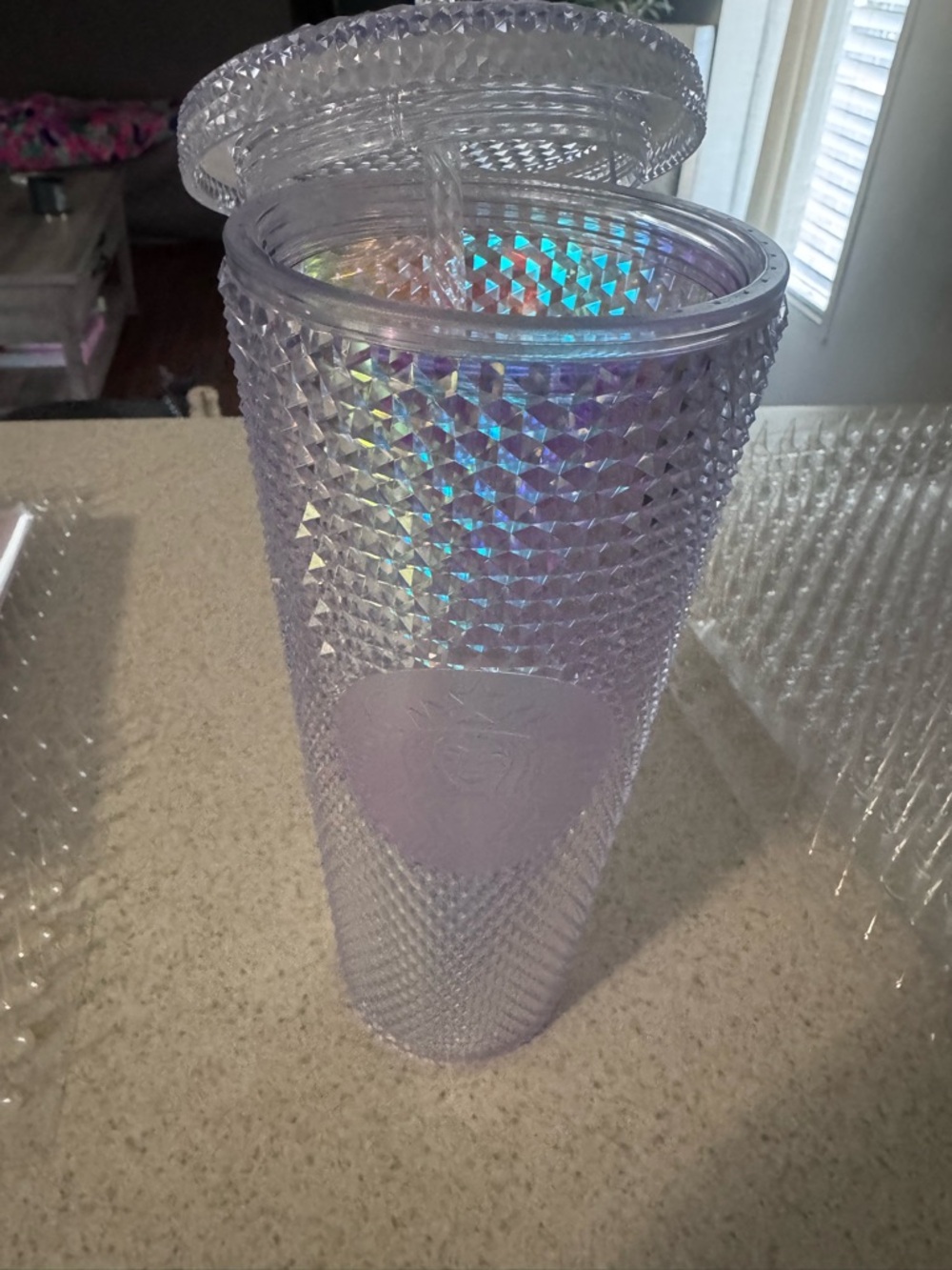 Iridescent Studded Tumbler - Lavender
